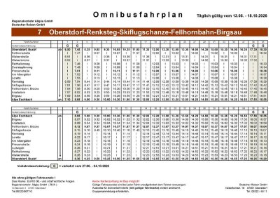 Bus Brutscher Fellhornbahn bis 18.10.26