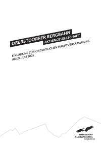 Einladung zur Hauptversammlung 2025