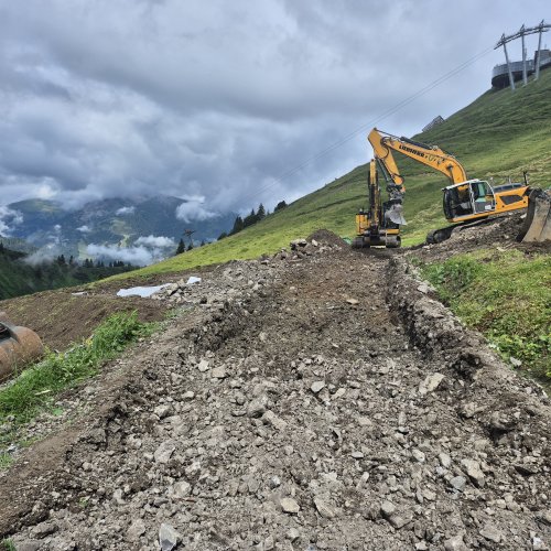 Baumaßnahmen Zwerenalppiste Kanzelwand