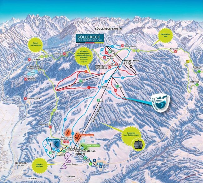 Pistenplan Söllereck 2025/26