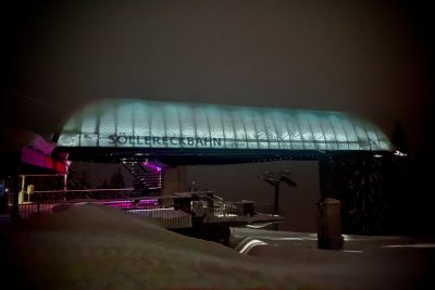 Bergstation Söllereckbahn bei Nacht
