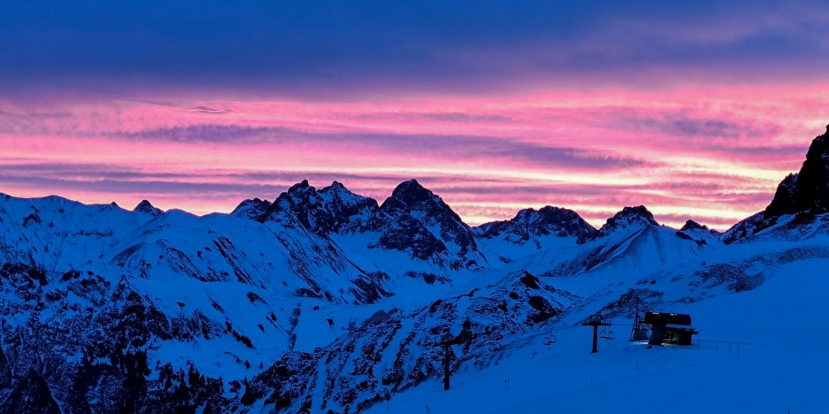 Sonnenaufgnag an der Kanzelwand