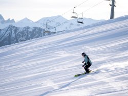 alleine auf der Piste
