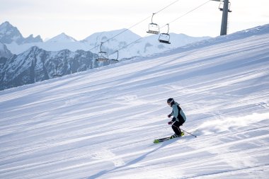 alleine auf der Piste