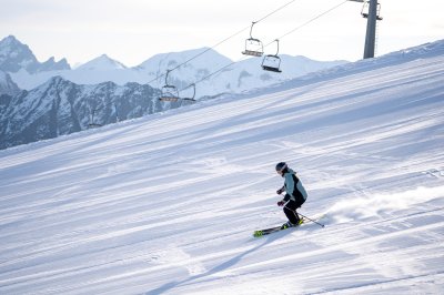 alleine auf der Piste