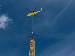 Aufbau Kran Walmendingerhorn Bergstation