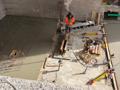 Betoneinbau Talstation
