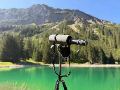 Spektiv am Speichersee