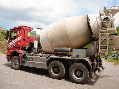 Betonmischer am Nebelhorn