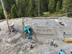 Herstellen der Gründungssohle an der Talstation