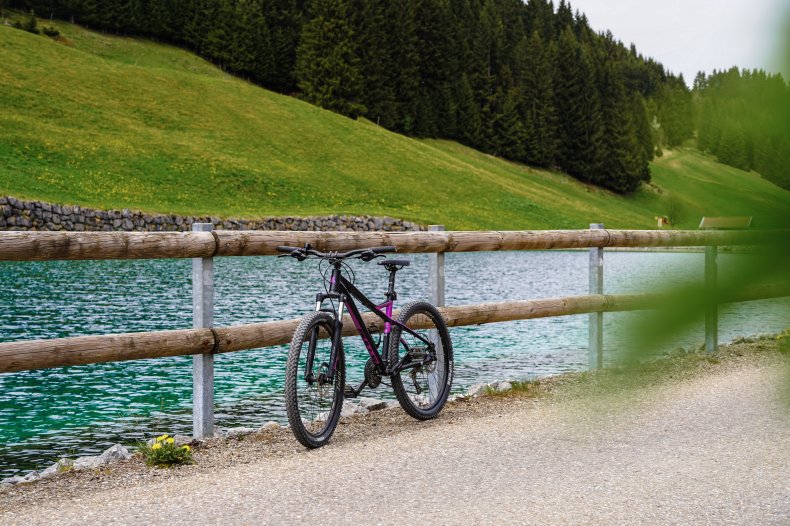 mit Mountainbike am Heuberg