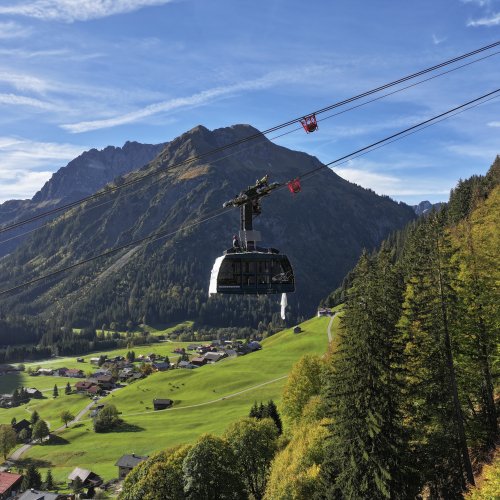 erste Fahrt neue Kabine Walmendingerhornbahn