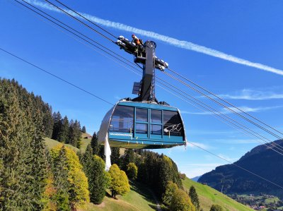 erste Fahrt neue Kabine Walmendingerhornbahn