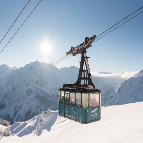 Gondel in der Morgensonne