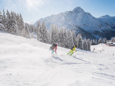 Pulverschnee in der Luft