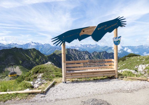 Der Adler breitet seine Schwingen aus