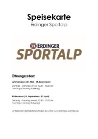 Speisekarte Sportalp 2026
