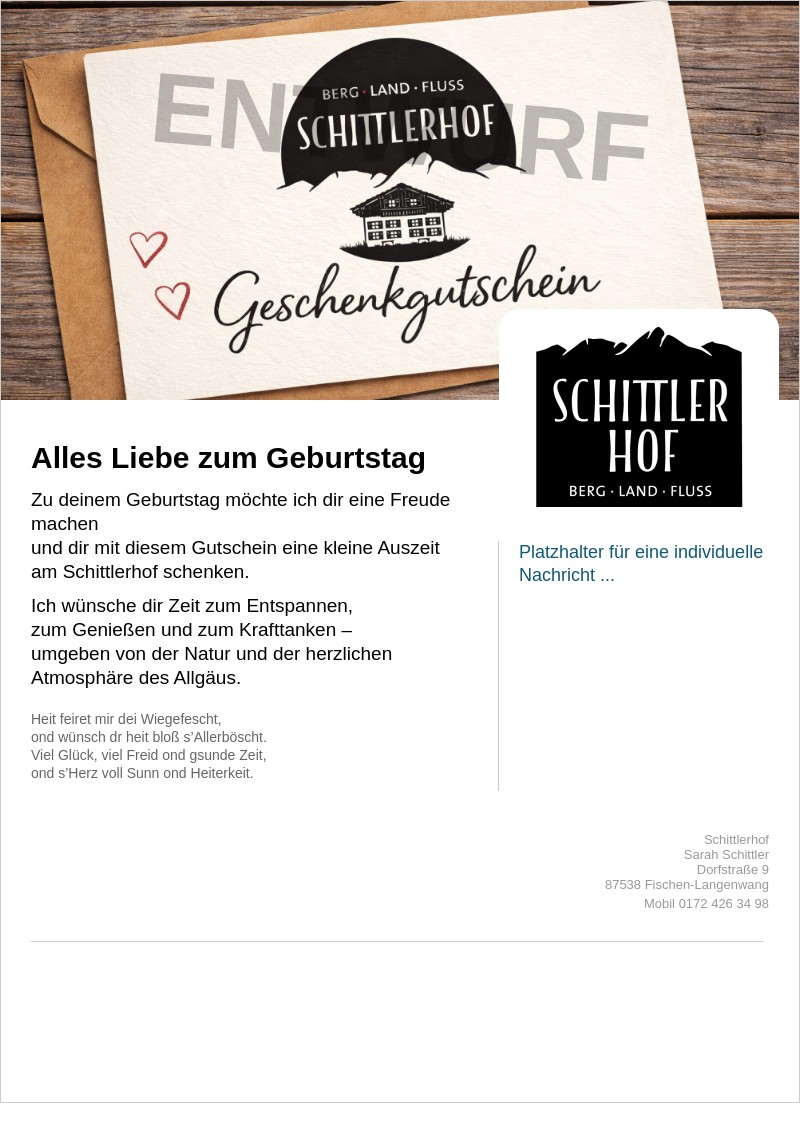 Gutschein-Vorschau Alles Liebe zum Geburtstag