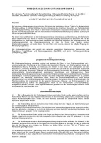 KITA Ordnung zum 01.09.2022