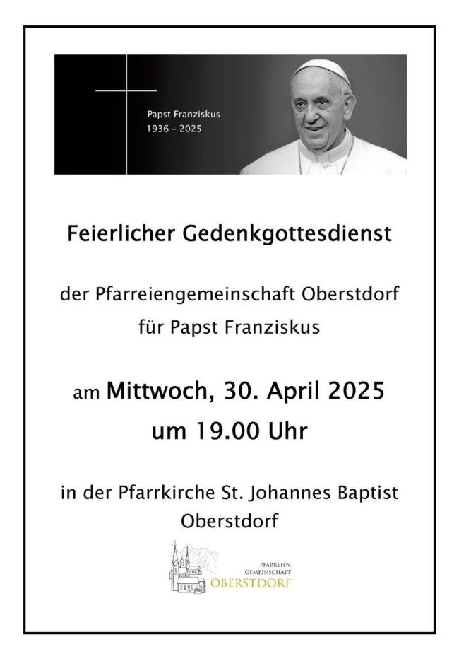 Feierlicher Gedenkgottesdienst Papst Franziskus