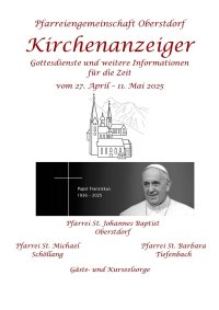Kirchenanzeiger vom 27.04. - 11.05.2025