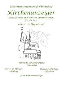 Kirchenanzeiger vom 03.08. - 31.08.2025