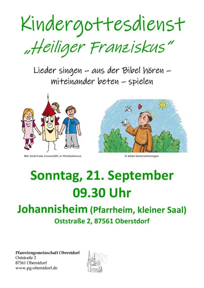 Plakat Kindergottesdienst September 2025