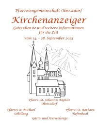 Kirchenanzeiger vom 14.09. - 28.09.2025