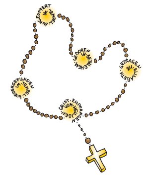 3574 pbs rosenkranz farbig