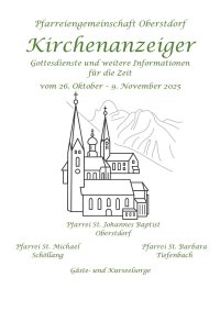 Kirchenanzeiger vom 26.10. - 09.11.2025