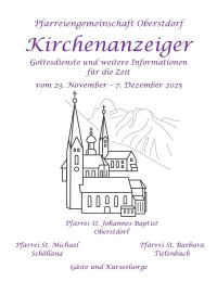 Kirchenanzeiger vom 23.11. - 07.12.2025