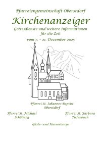 Kirchenanzeiger vom 07.12. - 21.12.2025