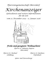 Kirchenanzeiger vom 21.12.25 - 11.01.26