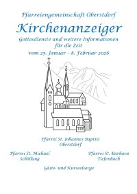 Kirchenanzeiger vom 25.01. - 08.02.2026