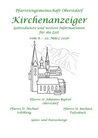 Kirchenanzeiger vom 08.03. - 22.03.2026