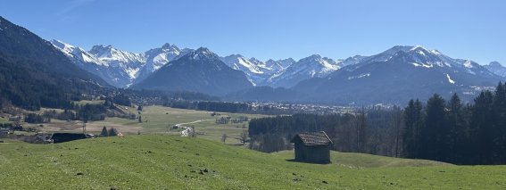 Oberstdorf März Bergpanorama