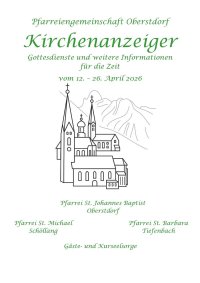 Kirchenanzeiger vom 12.04. - 26.04.2026