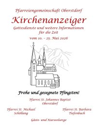 Kirchenanzeiger vom 10.05. - 24.05.2026
