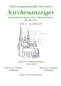 Kirchenanzeiger vom 05.07. - 19.07.2026