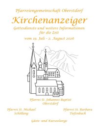Kirchenanzeiger vom 19.07. - 02.08.2026