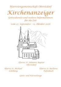 Kirchenanzeiger vom 27.09. - 11.10.2026