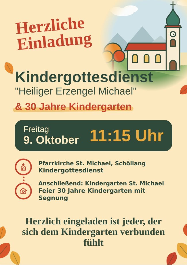 Jubiläum St. Michael Schöllang Jubiläum St. Michael Schöllang