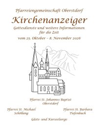 Kirchenanzeiger vom 25.10. - 08.11.2026