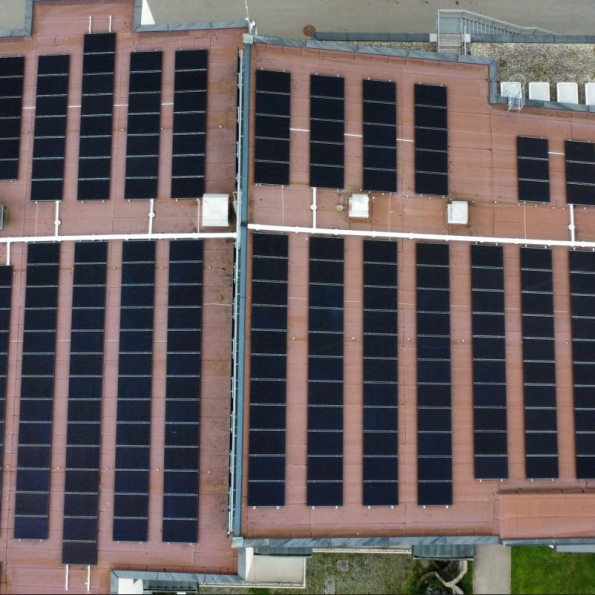 Oberstdorf Haus Photovoltaikanlage Birdview