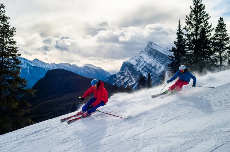 Mt. Norquay zwei Skifahrer