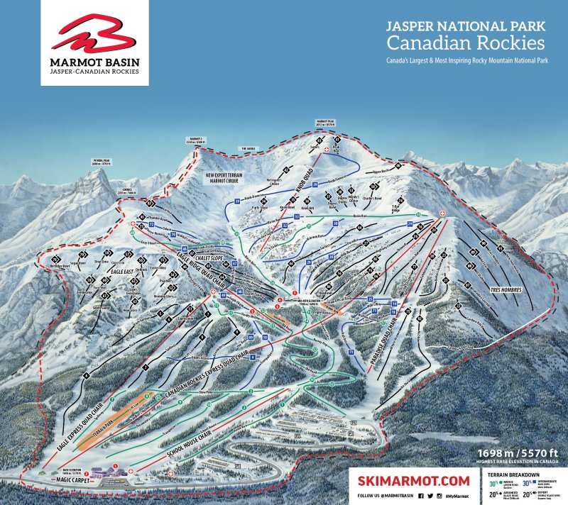 Marmot Basin Trail Map