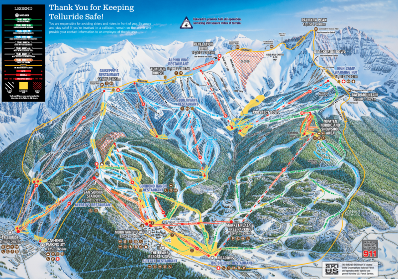 Telluride Trail Map Telluride Trail Map