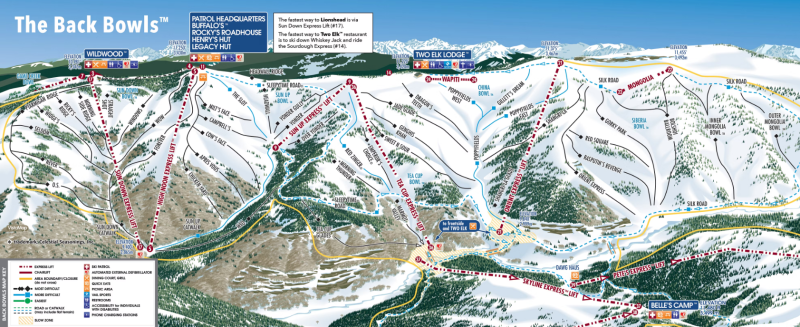 Trail Map Back Bowl Trail Map Back Bowl