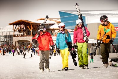 Skigruppe am Roundhouse
