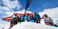 Gruppe bei Tyax Heli-Skiing
